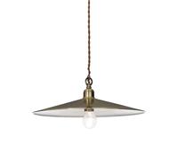 Sospensione Rustica-Country Cantina Metallo Ottone Brunito 1 Luce E27