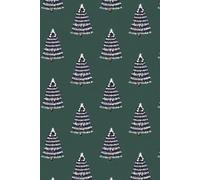 Evergreen Tree Softcover Journal | 6”x9” Green Holiday Notebook with Winter Tree Pattern, 200 College-Ruled Pages, Cozy Seasonal Writing Journal or Gift