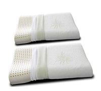 EVERGREENWEB Coppia Cuscini Letto 40x70 Alti 9 cm Modello Doppia Onda 100% Memory Foam, Fodera Aloe Vera e Cotone Sfoderabile 2 Guanciali RILASSANTI per dolori Cervicali con Dispositivo Medico