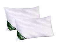 Evergreenweb - Coppia Cuscini Letto in MEMORY FOAM e oli essenziali di SOIA BIO 40x70 alti 12 cm, Imbottitura con Fiocchi 100% Schiuma a Memoria CERVICALI, fodera Bianca, Guanciali per Dormire OFFERTA