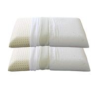 Evergreenweb - Coppia Cuscini Memory Foam 40x70 Alti 12 cm Cervicali Dispositivo Medico, Modello Saponetta con Tessuto Sfoderabile Aloe Vera e 100% Cottone, 2 Guanciali Ortopedici per Dolori al Collo
