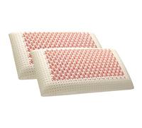 Evergreenweb - Coppia Cuscini Memory Foam 40x70 alti 12 cm, Modello Saponetta AIR MASSAGE Doppia Fodera Silver Antiacaro e Cotone NATURALE Lavabili, Guanciali Letto ideali per CERVICALE Termosensibili