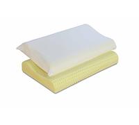 Evergreenweb Coppia Cuscini Memory Foam Cervicale al 100% con Tessuto Cotone Traspirante al 100% Naturale 72x42 Alto 12 cm