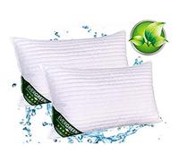 EVERGREENWEB - Coppia Cuscini MEMORY SOIA 40x70 h 12cm da Letto o Arredo Divano Decorativi Imbottitura 100% Fiocco effetto Piuma Traspiranti Fodera Anallergica 2 Guanciali per Dolori Cervicali OFFERTA