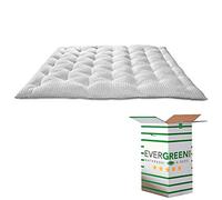 Evergreenweb - Correttore Materasso in Memory Foam MED Matrimoniale 140x190 Alto 7cm Topper Letto Coprimaterasso Imbottitura Fiocco 100% Effetto Piuma Morbido Futon Ortopedico Fodera Antiacaro, DREAME
