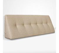 EVERGREENWEB - Cuscino da Lettura ergonomico, Cuscino Schienale a Cuneo per Letto e Divano | Cuscino Per gambe | Testata letto | Misura 200x26 cm | Colore Beige | 100% Made in Italy | CHILL PILLOW