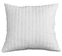 Evergreenweb - Cuscino in Memory Foam 80x80 h 12cm da Letto o Arredo Divano Decorativi, Imbottitura 100% Fiocco Antiacaro Effetto Piuma Traspiranti Federa Bianca Guanciale per Dolori Cervicali OFFERTA