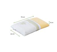 Evergreenweb Cuscino Lattice o Memory Foam Tessuto Aloe Vera Altezza 9-12-18 cm
