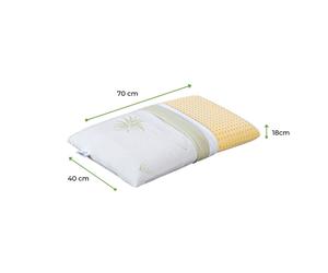 Evergreenweb Cuscino Lattice o Memory Foam Tessuto Aloe Vera Altezza 9-12-18 cm