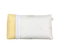 Evergreenweb - Cuscino Letto 40x70 alto 18 cm con tessuto ALOE VERA Sfoderabile e Lavabile Imbottitura 100% MEMORY FOAM Guanciale ANTIRUSSAMENTO Ortopedico per SOLLIEVO dal dolore al Collo e Cervicale