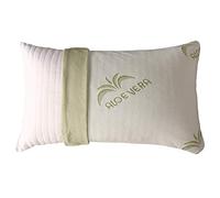 EVERGREENWEB Cuscino MEMORY FOAM con Fodera ALOE VERA 40x70 alto 15 cm Imbottitura 100% Fiocco Schiuma a Memoria effetto piuma Antiacaro, per Dolori CERVICALI, Sfoderabile, Guanciale Letto
