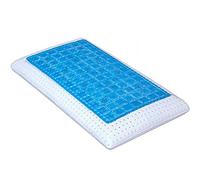 Evergreenweb - Cuscino Memory Foam con GEL Forato Traspirante Anallergico Saponetta per CERVICALE 2 Fodere Coolmax® e 100% Cotone Antiacaro Guanciale Letto Sfoderabile Lavabile in Lavatrice OFFERTA