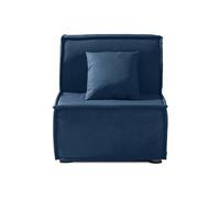 EVERGREENWEB - Divano Letto 2 in 1 con Materasso Singolo 80x190 Ortopedico, Prontoletto RICHIUDIBILE 1 Posto con Rivestimento SFODERABILE e Lavabile, Cuscino SUPERSOFT Abbinato color Blu - ELLEN