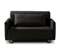 EVERGREENWEB Divano Letto 2 Posti con Materasso Piazza e Mezza 120x190 Ortopedico, Prontoletto RICHIUDIBILE 2 in 1, Rivestimento Antracite SFODERABILE Braccioli Slim Cuscini SUPERSOFT Inclusi | EDITH