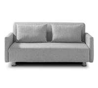 EVERGREENWEB Divano Letto 3 Posti con Materasso Matrimoniale 160x190 Ortopedico, Prontoletto RICHIUDIBILE 2in1 Rivestimento Grigio SFODERABILE, Braccioli Slim, Coppia Cuscini SUPERSOFT Inclusi | EDITH