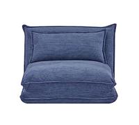 EVERGREENWEB - Divano Letto Futon - Tatami allungabile - Poltrona Letto 1 posto da Pavimento con Schienale Regolabile con Comodo cuscino - Materasso singolo Colore Blu | KUMO