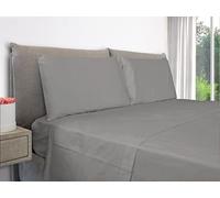 EVERGREENWEB - Federe Cuscini Letto Matrimoniale 50x80 cm, Set di 2 copricuscini in Puro Cotone con patella interna, Anallergico, lavabile in lavatrice - Grigio