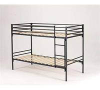EVERGREENWEB Letto a Castello 2 piazze alto 150 cm, Reti Singole 90x190 a Doghe in Legno Resistente, Struttura Ferro RINFORZATA Componibile, ideale con tutti Materassi e Cuscini