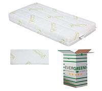 EVERGREENWEB - Materassino 60x120 per Bambini 100% Lattice con Cuscino ANTISOFFOCO Gratis per Lettino o Culla Alto 12 cm, Rivestimento Sfoderabile Anallergico in Fibra di Bamboo Lavabile in Lavatrice