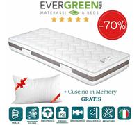 EVERGREENWEB Materasso BONNEL Extra Comfort + Cuscino GRATIS