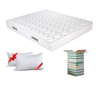 EVERGREENWEB - Materasso Matrimoniale 135x190 in Waterfoam Alto 20 cm con 2 CUSC