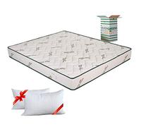 EVERGREENWEB - Materasso Matrimoniale 165x195 in Aloe Vera e Waterfoam Ortopedico Alto 20 cm con Coppia Cuscini Memory Gratis, Tessuto Antiacaro Effetto MASSAGGIANTE, per Tutti Letti e Reti - Offerta