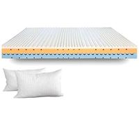 Evergreenweb - Materasso Matrimoniale 170x200 alto 20 cm MEMORY FOAM Ortopedico DISPOSITIVO MEDICO Lastra a Onda 3D Massaggiante 7 Zone Fodera SILVER Sfoderabile Lavabile + Coppia Cuscini Letto GRATIS