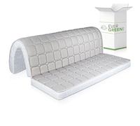 EVERGREENWEB - Materasso Matrimoniale Memory 160x190 H 10 cm Pieghevole su Seduta per Divano Letto, Prontoletto,Ortopedico, Rivestimento Anallergico con Laccetti di Fissaggio, Bed Sofa Memory
