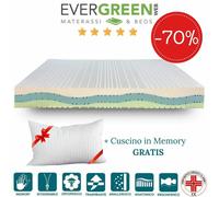 EVERGREENWEB Materasso Ortopedico FIBRA D'ARGENTO + Cuscino gratis