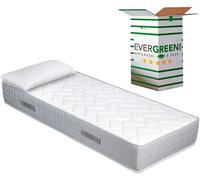EVERGREENWEB Materasso Singolo 75x190 Alto 25 cm DISPOSITIVO MEDICO con CUSCINO