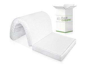 EVERGREENWEB - Materasso Singolo 80x190 H 10 cm per Divano Letto, Pronto letto con Piega su Seduta, PIEGHEVOLE in Poliuretano Ortopedico Rivestimento Bianco ANALLERGICO, Laccetti di Fissaggio BED SOFA