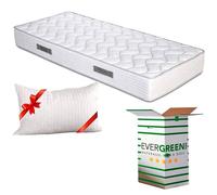 EVERGREENWEB Materasso Singolo 80x190 in Waterfoam Alto 20 cm con CUSCINO Memory