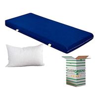EVERGREENWEB - Materasso Singolo 80x200 EVER in Waterfoam ORTOPEDICO alto 15 cm con Cuscino in Memory Foam GRATIS Rivestimento in AIR SPACE tessuto Traspirante Antiacaro per tutti Letti o Reti OFFERTA