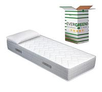 EVERGREENWEB Materasso Singolo 90x200 in Waterfoam Alto 25 cm con CUSCINO Memory Foam GRATIS, Ortopedico con DISPOSITIVO MEDICO, Rivestimento Effetto MASSAGIANTE tessuto Antiacaro, per Reti e Letti