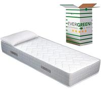 EVERGREENWEB Materasso una Piazza e Mezza 120x200 Alto 25 cm DISPOSITIVO MEDICO con CUSCINO Memory Foam GRATIS, Ortopedico Rivestimento Bianco Effetto MASSAGIANTE Tessuto ANALLERGICO per le Basi Letto