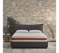 EVERGREENWEB Materasso Una piazza e mezzo 120x195 100% Made in Italy, portanza differenziata, Ortopedico Rigidità media, H 22 cm, Tessuto sfoderabile, Traspirante + 1 Cuscino memory |SLEEP PLUS