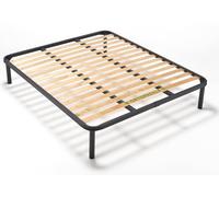 EVERGREENWEB - Miglior Rete Letto Matrimoniale 180x200 a Doghe in Legno Ortopedica Alta 35cm Doppia Barra Rinforzata + Kit 4 Piedi Smontabili, Struttura in Ferro, Base da Incasso per Letti e Materassi