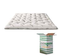 EVERGREENWEB MIGLIOR Topper Materasso Matrimoniale 160x195 Alto 8 cm in Memory Foam e Fodera Aloe Vera, Correttore Letto Rigido Coprimaterasso Imbottitura 100% Effetto Piuma Morbido Futon Ortopedico