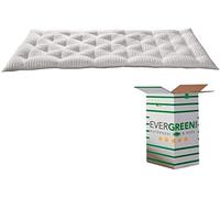 EVERGREENWEB MIGLIOR Topper Materasso Una Piazza e Mezzo 120x200 in Memory Foam Alto 8 cm Coprimaterasso con Imbottitura 100% Fiocco Morbido Correttore per Materasso Scomodo Rivestimento Anallergico