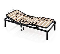 EVERGREENWEB - Migliore Rete Singola ELETTRICA 80x190 a Doghe in Legno alzata Pieghevole MOTORIZZATA Rinforzata con Doppia Struttura in Ferro + 4 Gambe Smontabili Base da Incasso per Letti e Materassi