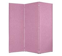 EVERGREENWEB Paravento Pieghevole di Design|Pannello divisorio per Ambienti, per casa, hotel, ufficio, bar|Separè Struttura Legno, Divisorio Richiudibile Pieghevole 3 Moduli 180x190 cm|col. Lilla