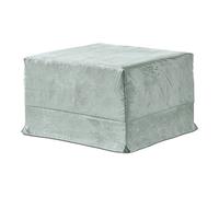 EVERGREENWEB - Pouf Letto Singolo con Materasso in WaterFoam Alto 10 cm Grigio, Salvaspazio Pieghevole per Camera, Cameretta,Soggiorno,Pouf poggiapiedi,Ottomano,Tessuto Sfoderabile e Lavabile - Suite