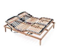 Evergreenweb - Rete Elettrica Matrimoniale 140x200 Ortopedica con Alzata Motorizzata Base Letto a Doghe in Legno Rinforzata Piedi Smontabili Pieghevole 3 Zone Regolatori di Rigidità Detraibile OFFERTA