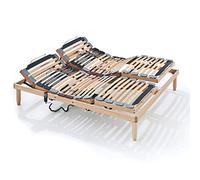 Evergreenweb - Rete Elettrica Matrimoniale 180x200 Ortopedica con Alzate Motorizzate Separate Base Letto a Doghe in Legno Rinforzata Piedi Smontabili Pieghevole Regolatori Rigidità Detraibile Offerta