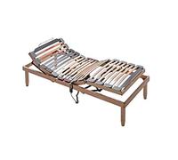 Evergreenweb - Rete Elettrica Singola 85x190 Ortopedica con Alzata Motorizzata Base Letto a Doghe in Legno Rinforzata, Piedi Smontabili, Pieghevole 4 Zone Regolatori di Rigidità, Detraibile Offerta !