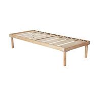 EVERGREENWEB - Rete in Legno Piazza e Mezzo a doghe 120x200 cm Smontabile in Kit 8 doghe in faggio Naturale Ortopedica - Base Letto o Materasso - Struttura Rinforzata 4 Gambe Smontabili - Orange Kit