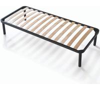 EVERGREENWEB Rete Letto Singolo 85x200 ORTOPEDICA H 35 cm a Doghe in Legno + Kit 2 Doghe Ricambio GRATIS con 4 Piedi Smontabili, Struttura in Ferro Rinforzata, Base da Incasso per Letti e Materassi
