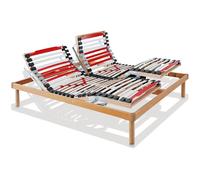 EVERGREENWEB Rete Matrimoniale Elettrica 170x190 DISPOSITIVO MEDICO Detraibile, Alzate Motorizzate, Doghe in Legno Faggio Basculanti ORTOPEDICA Struttura RINFORZATA Regolatori di Rigidità zona Lombare