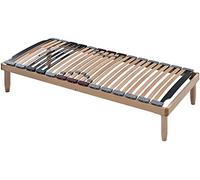 Evergreenweb - Rete Singola 80x195 a Doghe Basculanti in Legno Faggio Ortopedica con Ammortizzatori Regolatori di Rigidità Ergonomica Rinforzata, 4 Piedi Smontabili per tutti Letti e Materassi Offerta