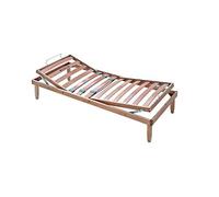 Evergreenweb - Rete Singola 90x190 a Doghe in Legno Naturale Faggio Alzata Manuale ALZA TESTA e PIEDI Pieghevole Ortopedica Base Letto o Materasso con Regolatori Rigidità 4 Gambe Smontabili, OFFERTA